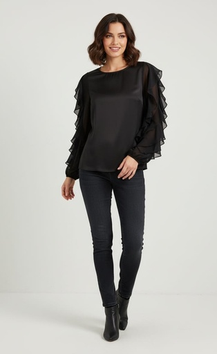 [TA20817N] LULUMARI BLUSA MUJER NEGRO TA20817N