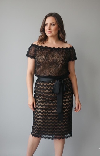 [TD967M] TADASHI SHOJI VESTIDO MUJER NEGRO-