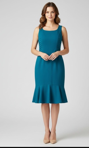 [UQHL9310I] DAVID MEISTER VESTIDO MUJER TURQUESA