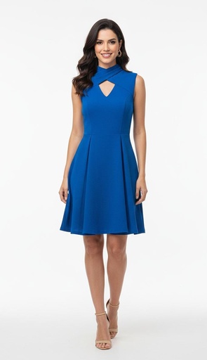 [VC00X53] VESTIDO AZUL ELECTRICO C. GR0005