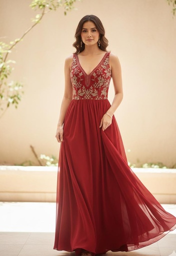 [VL00X006] M18578/VESTIDO ROJO