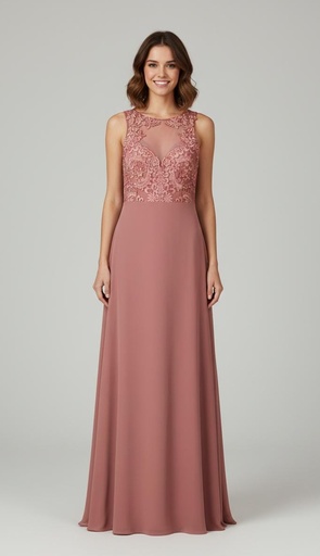 [VL00X018] M18581/VESTIDO SALMON