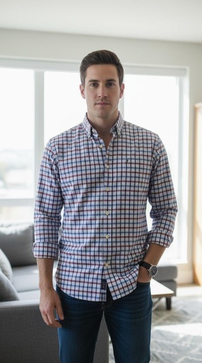 [W0356D] NAUTICA CAMISA HOMBRE OCRE