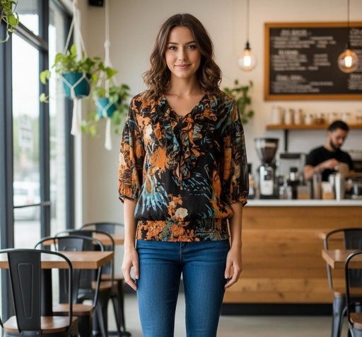 NICOLA BLUSA MUJER NARANJA X13CCW