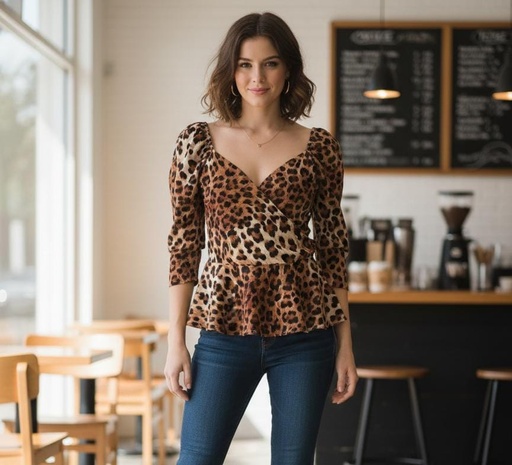 YOYO 5 BLUSA MUJER TIGRIADA YT3231