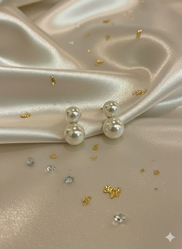 [AE007] ARETES DE EBHAPE Y PERLA