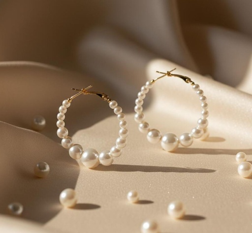 [AE0154] ARETE DE ENCHAPE ARGOLLAS PERLAS