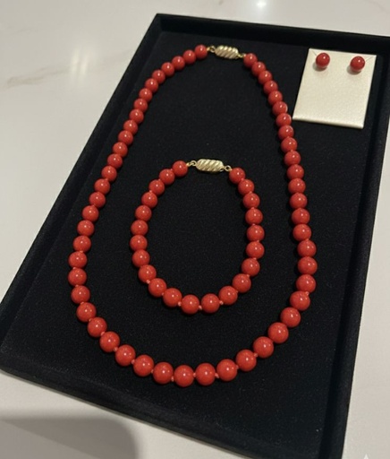 [Set003] MALLORCA COLLAR-ARETES-PULCER PERLAS CLRS SET003