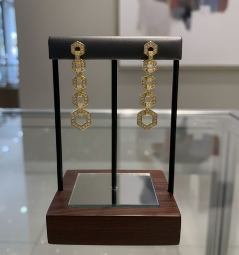 [AE0371] ARETES ENCHAPE OCTAGONALES DRD BRILLA