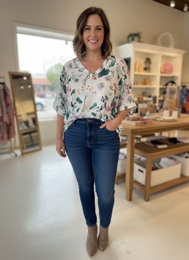 SIONI BLUSA BLANCA FLRS COLORES 15618PL8478