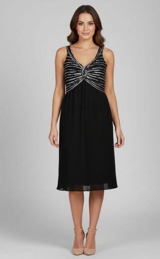 SANDRA DARREN VESTIDO MUJER NEGRO ESTAMP 096029