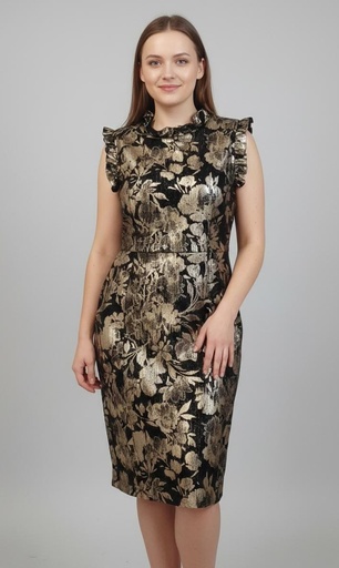 [77784] SANDRA DARREN VESTIDO NEGRO-DORADO