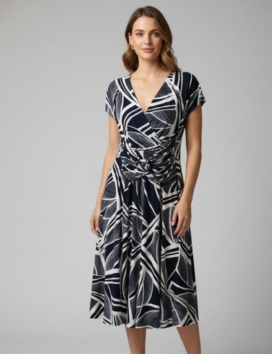 [77951] SANDRA DARREN VESTIDO AZUL-BLANCO MUJER