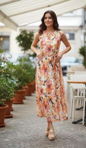 SANDRA DARREN VESTIDO AMARILLO FLRS CLRS 78027