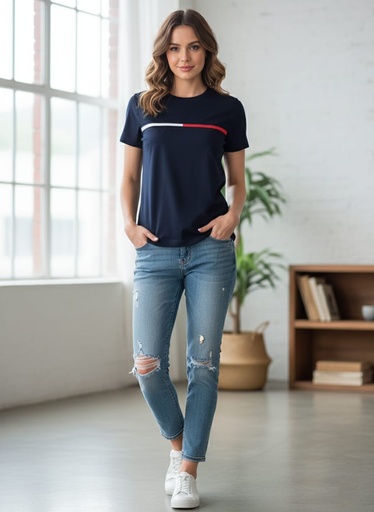 [7849807475] TOMMY CAMISETA HOMBRE AZUL MARINO