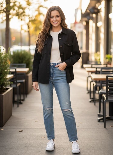 LOVE TREE CHAQUETA NEGRO MUJER 80018JMN