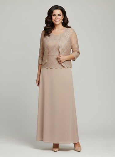 [81122541] ALEX VESTIDO BEIGE BRILLANTE