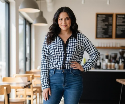 GRIFFLIN BLUSA MUJER AZUL M.ESTAM-BLC 8333