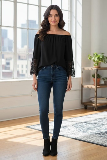 [9795H320] SIONI BLUSA MUJER NEGRO 9795H320