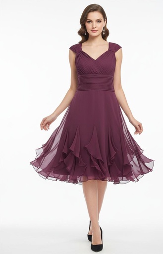 [AB75663M] TADASHI VESTIDO MUJER MORADO
