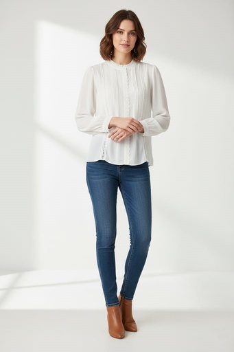 ADRIANNA PAPELL BLUSA BLANCO MUJER AD1S302395B