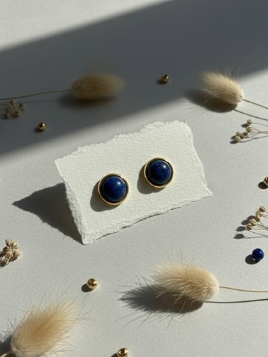 [AE017] ARETES PIEDRAS COLORES ENCHAPE