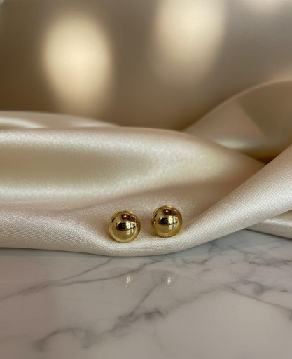 [AE0223] ARETES ENCHAPE DORADO MED.