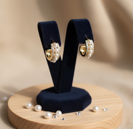 [AE0251] ARETES ENCHAPE ARGOLLITA PERLAS