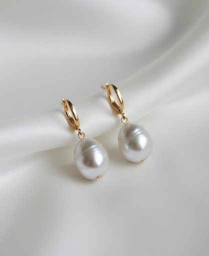 [AE0275] ARETES ENCHAPE DRD-PERLAS COLGANTE