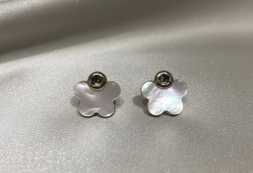 [AE0278] ARETES ENCHAPE MARIPOSA CONCHA NACAR