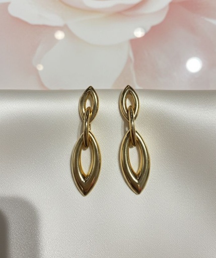 [AE0294] ARETES ENCHAPE GOTA COLGANTE DRD