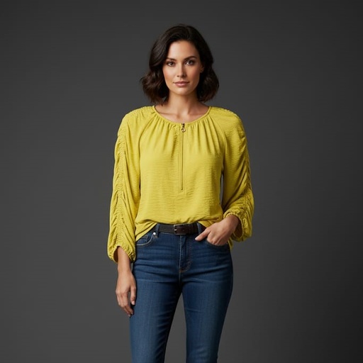 [M4MTT144] MARC BLUSA VERDE LIMON MUJER