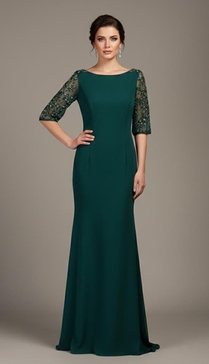 MARSONI VESTIDO VERDE CON BRILLO MV1131V