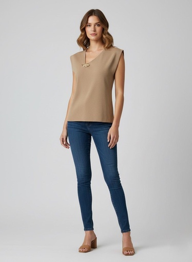 ONTWE BLUSA TAUPE ZZ12201354