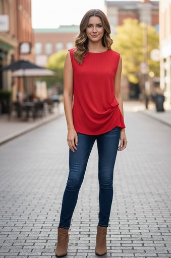 D.N.A BLUSA ROJA ZZ6465T24037