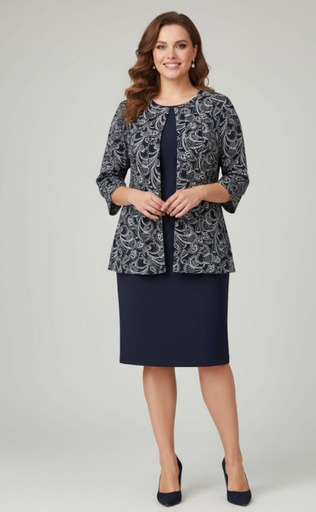 SANDRA DARREN CHAQ.VESTIDO AZUL M.FLRS ZZ77991