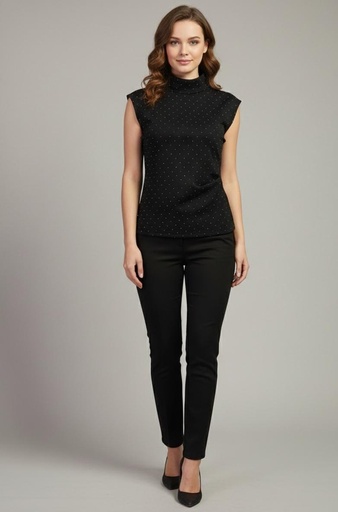 GLAM BLUSA NEGRO PIEDRITAS ZZGT8122