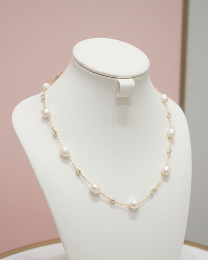 [COLL04] COLLAR ENCHAPE DRD PERLA-PIEDRITA