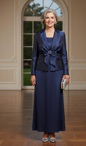 [056295] SANDRA DARREN BLUSA-FALDA MUJER AZUL M