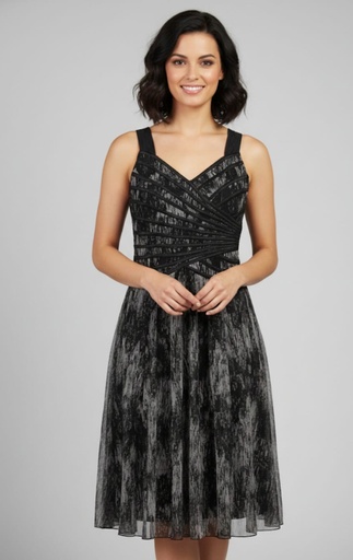 [096109] SANDRA DARREN VESTDIO MUJER NGR-BEIGE