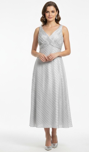 [015180630] ADRIANNA PAPELL VESTIDO MUJER SILVER