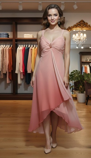 [021918] LAUNDRY VESTIDO MUJER SALMON 021918