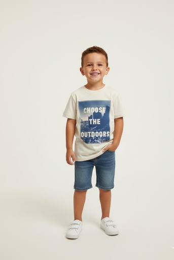 OSHKOSH CAMISETA BEIGE CHOOSE THE OUTDOO