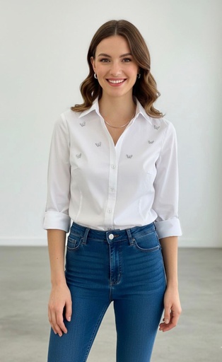 ZAC&RACHEL BLUSA BLANCO-MARIPOSA ST81F686V