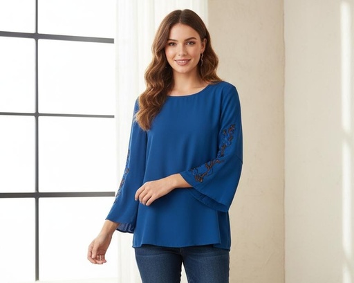 [95400CX6AEL] TACERA BLUSA MUJER AZUL ELECTRICO 95400CX6AEL