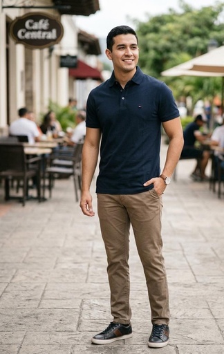 [78JA592] TOMMY CAMISETA C/P AZUL MARINO HOMBRE 78JA592