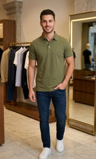 TOMMY CAMISETA VERDE OLIVO 78JA598VO