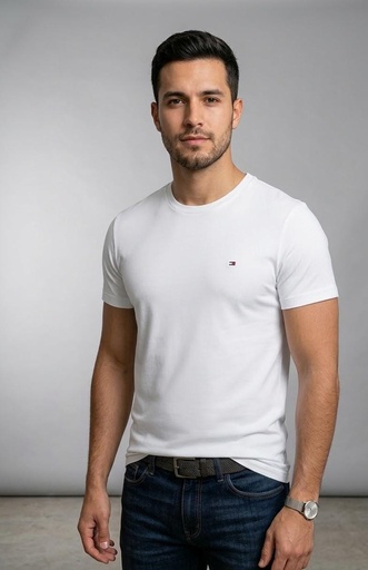 [78JA560B] TOMMY CAMISETA BLANCO HOMBRE 78JA560B