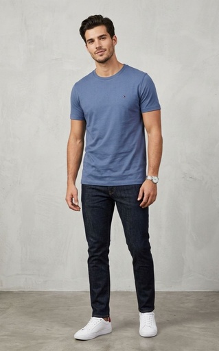 TOMMY CAMISETA CELESTE HOMBRE 78JA560C