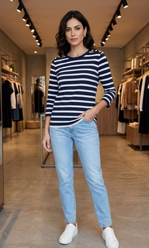 [796866760232] RAFAELLA CAMISETA AZUL M-BLC